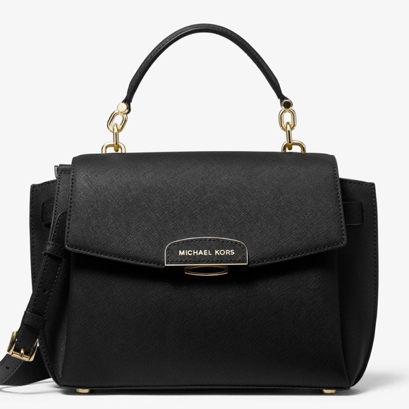 Michael Kors Black Leather Satchel - Picture 1 of 15